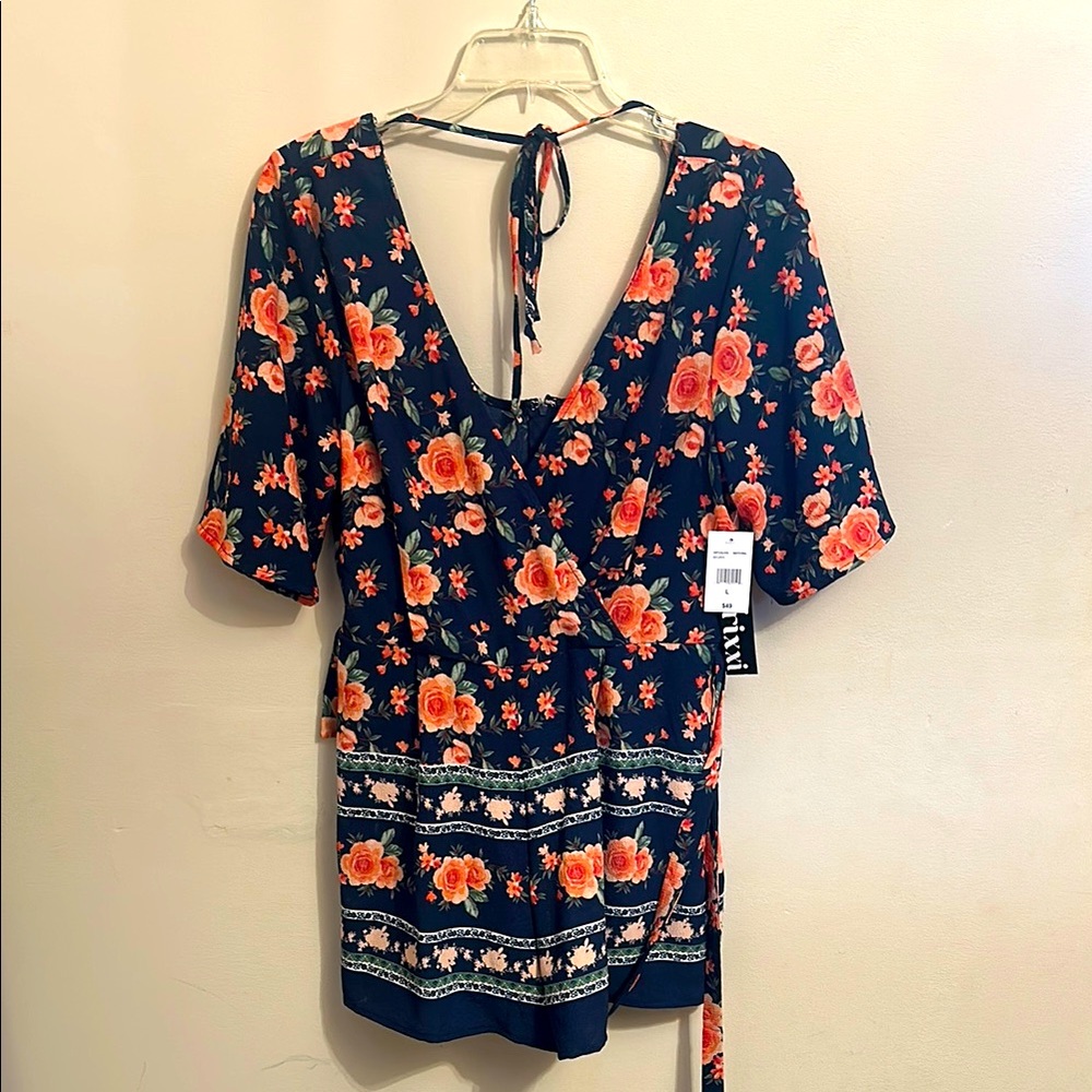 Floral V-Neck Romper
